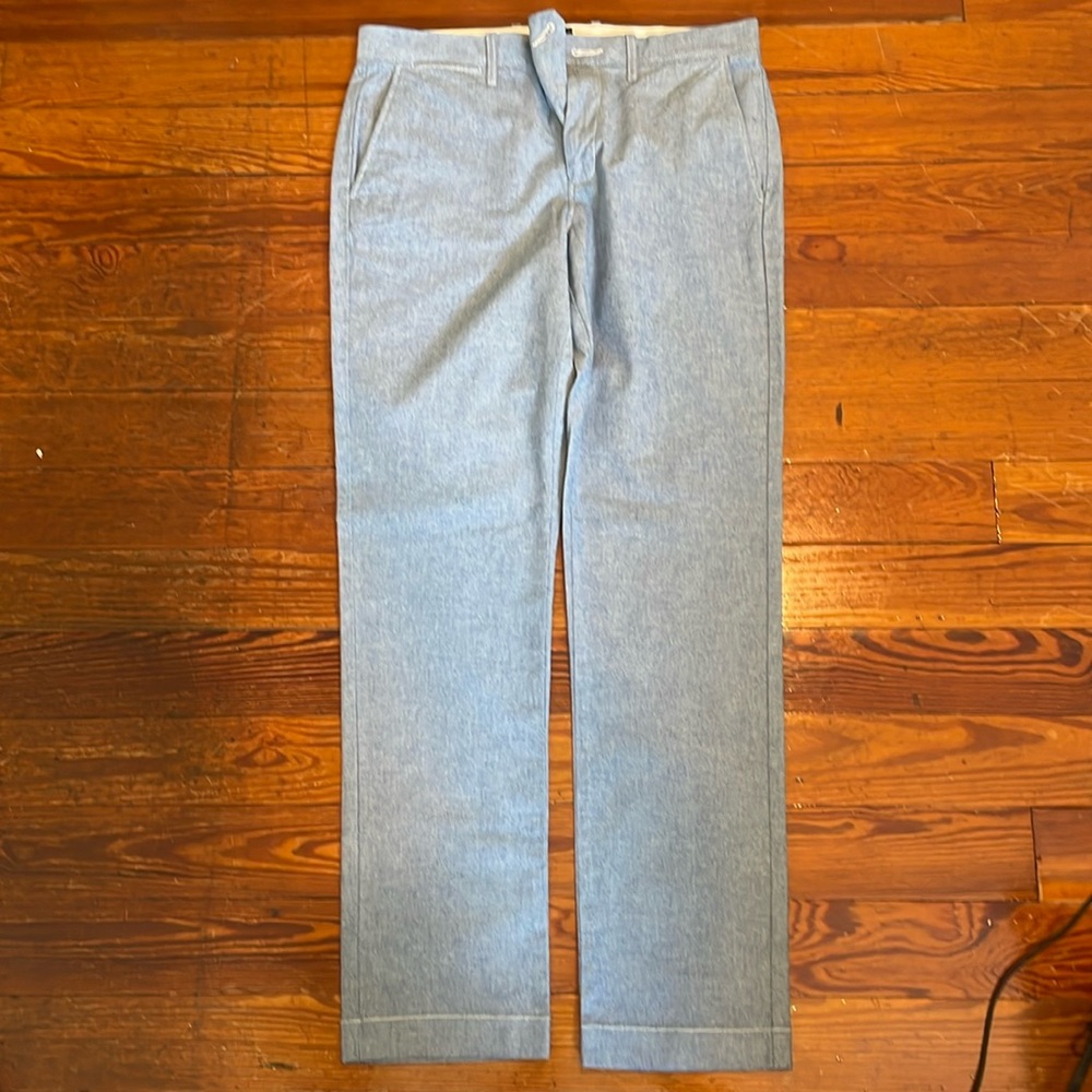 NWT J. Crew Denim-Like Blue Chinos Classic Straight Leg